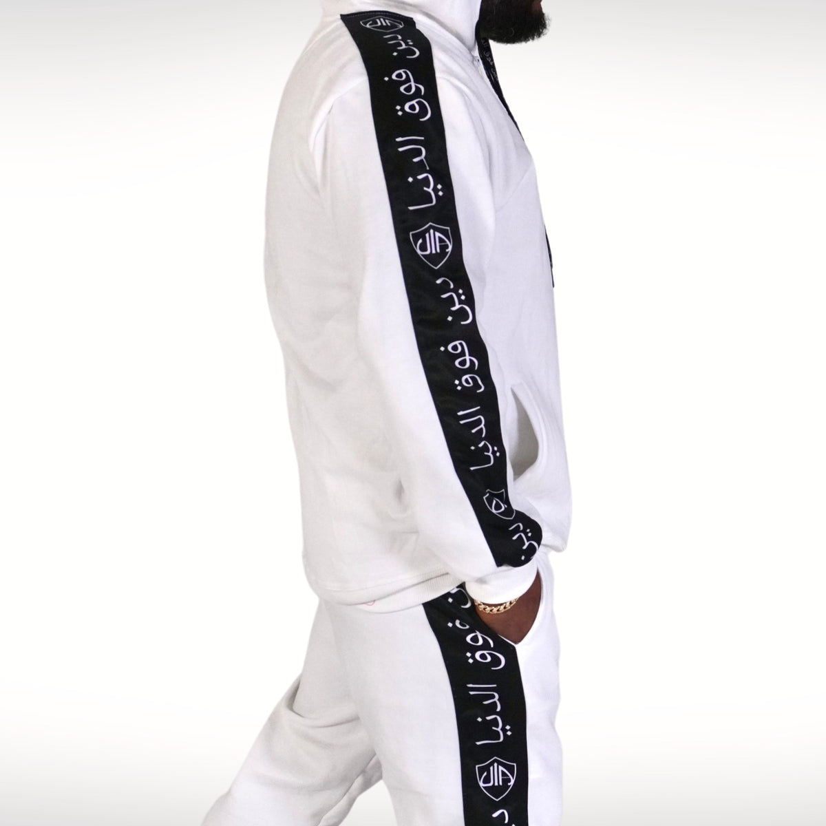 Deen Over Tracksuit-White (Unisex) – Urban Islamic Apparel