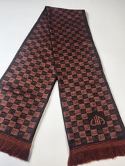 99 Names of Allah checkered scarf (Brown)