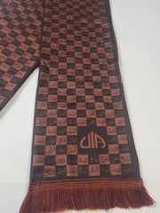 99 Names of Allah checkered scarf (Brown)