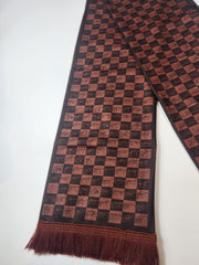 99 Names of Allah checkered scarf (Brown)