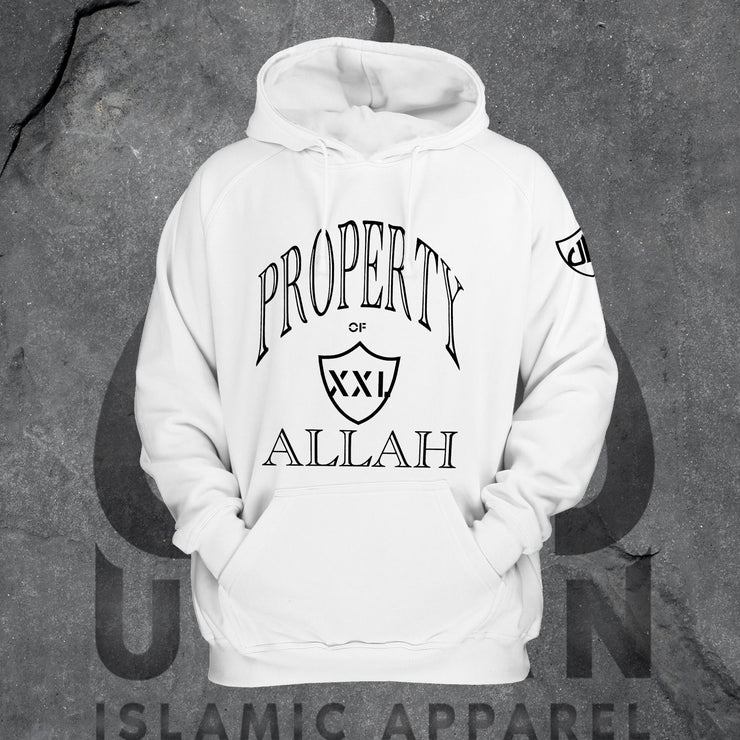 Hoodie Property of ’Allah (Blanc)