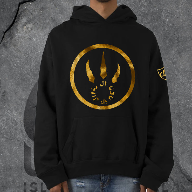 WE THE NORTH hoodie written in Arabic calligraphy (foil gold)
